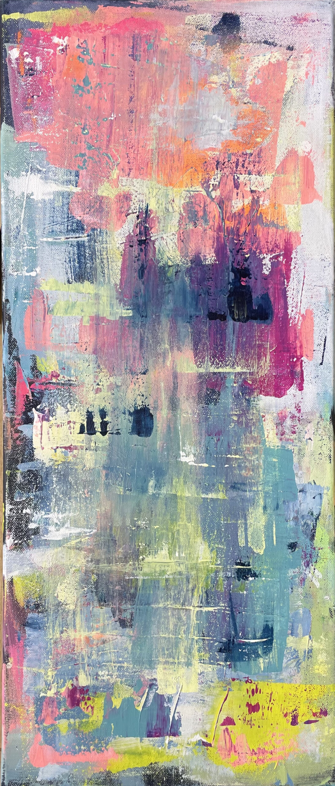 Rainy day“, Acryl auf Leinwand, 30 x 70 cm