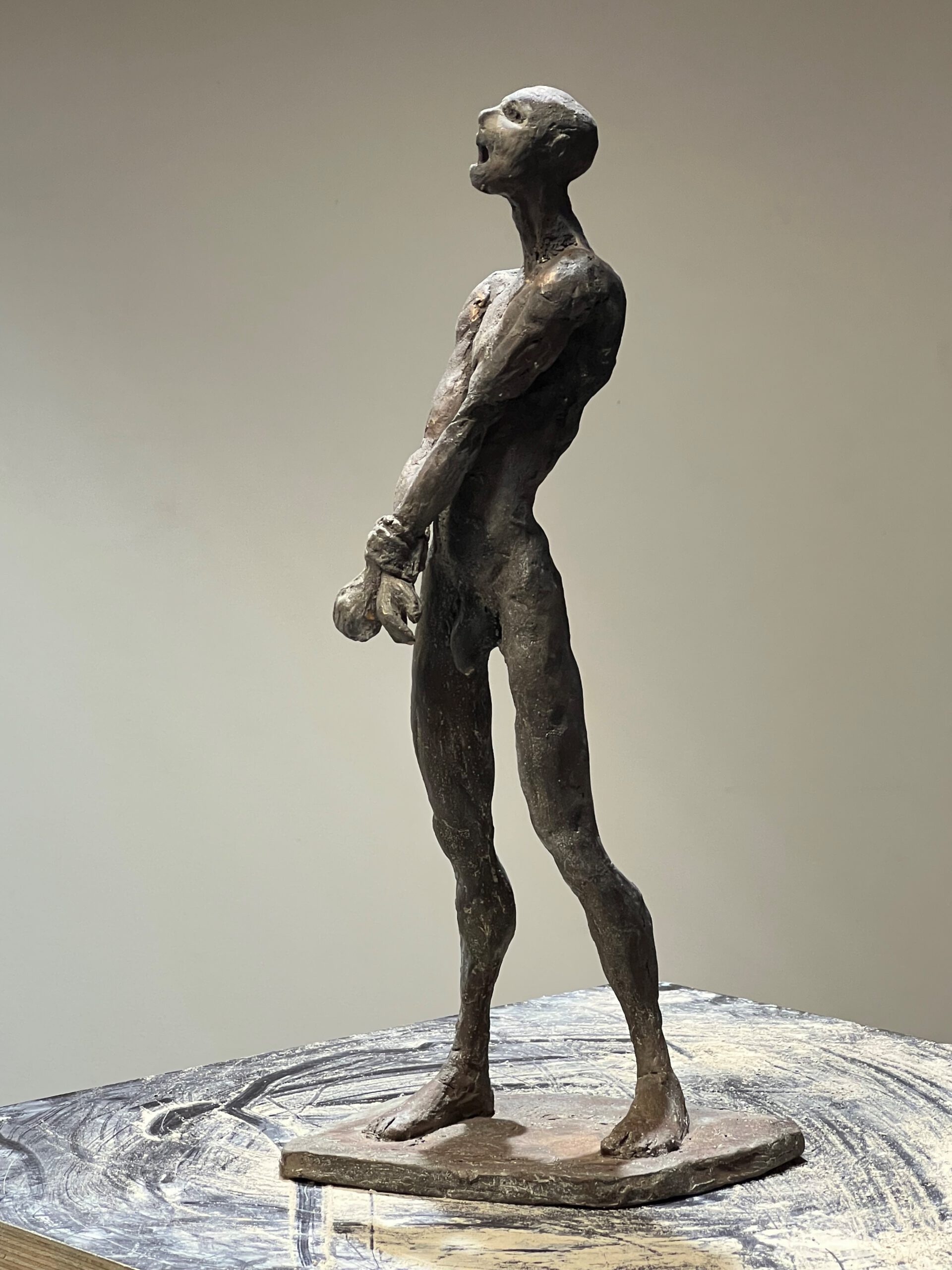 Der Schrei - Bronze - 37 x 12 x 10 cm