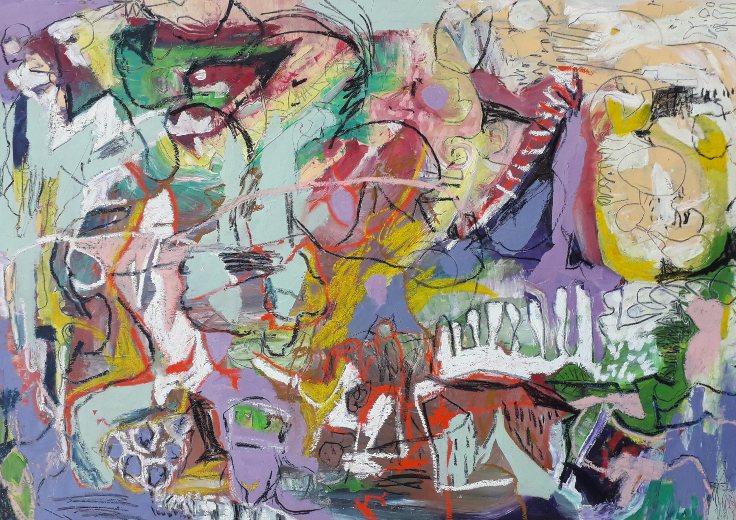 Bei guter Fernsicht 90x130x2 cm, 2024